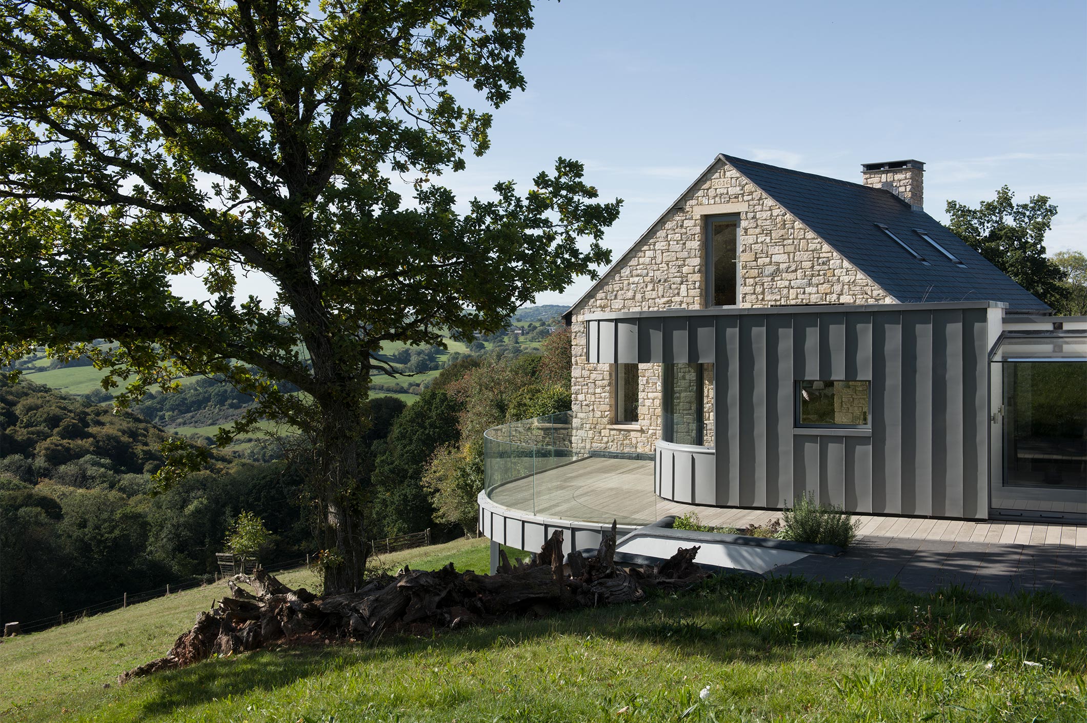 The zinc clad extensions are distinct from the more traditional core