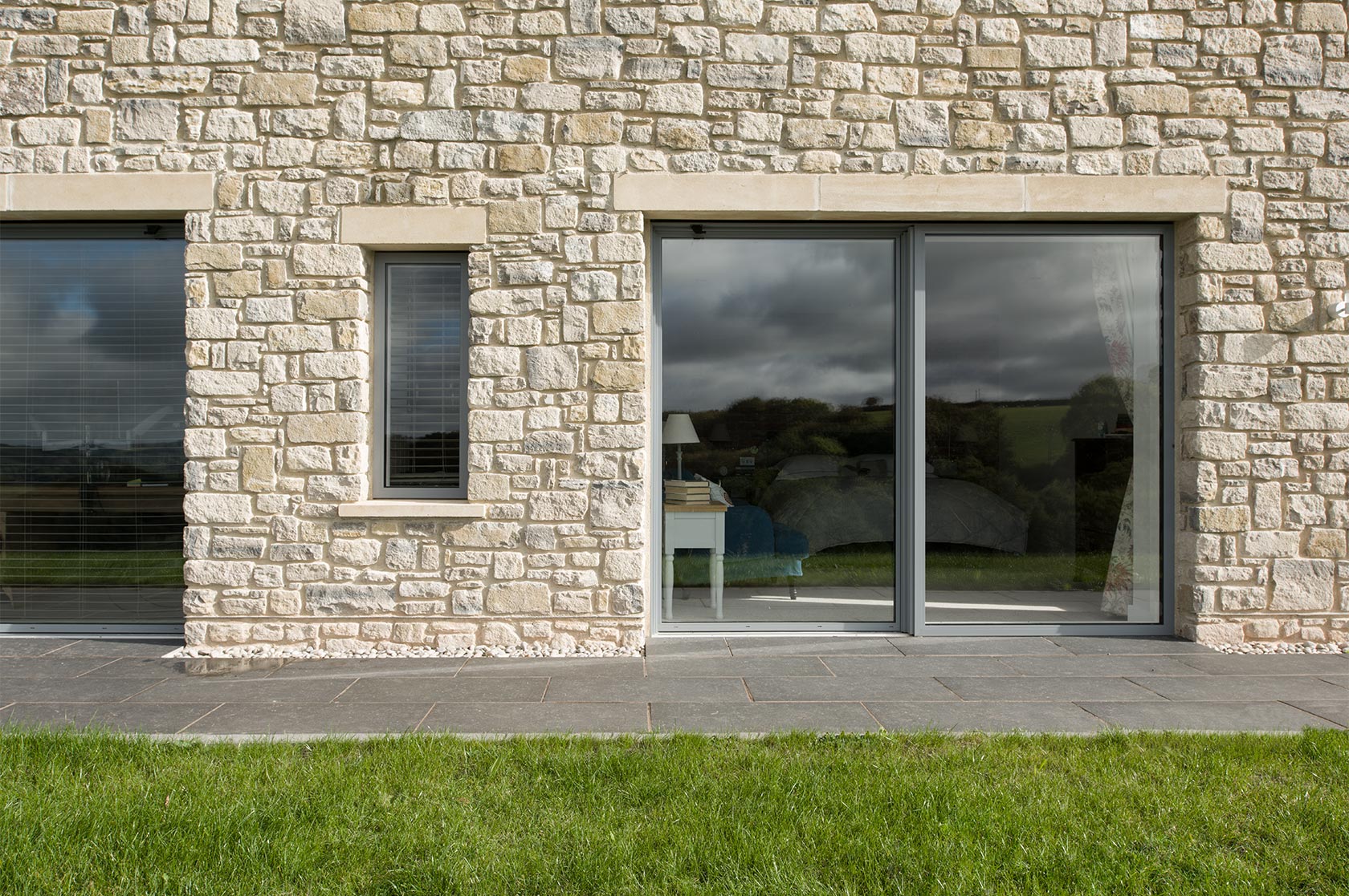 Traditional construction incorporating modern details