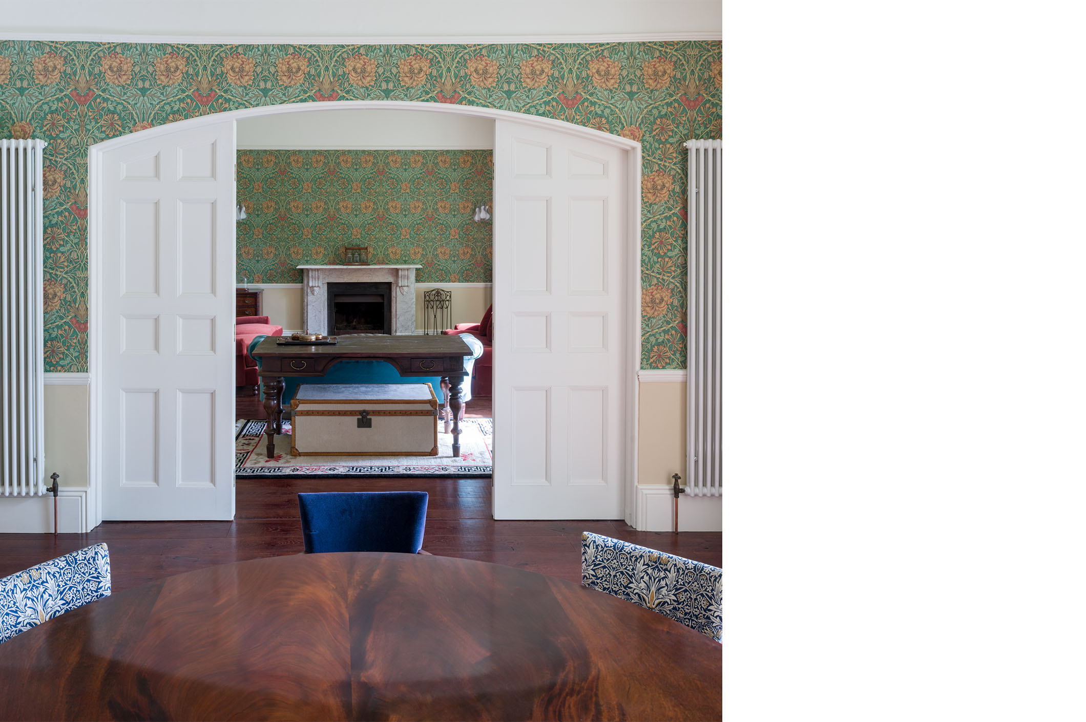 Attention to detail brings two rooms, that work independently, into one as needed.